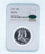 PF67* 1957 Franklin Half Dollar - CAC - Graded NGC