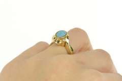 14K Yellow Gold Oval Black Opal Diamond Accent Bypass Ring