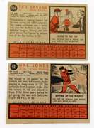 2Topps 1962 Rookie Baseball Cards