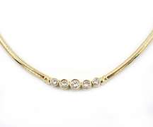 1.35ct Diamond Omega Necklace in 14K