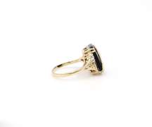 Vintage Black Onyx and Diamond Ring in 14K