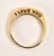 I Love You Channel Set Diamond Ring