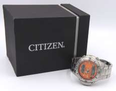 Citizen Orange Dial Stainlees Steel Watch