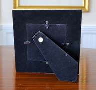 Elegant Square Lacquered White Mother of Pearl Photo Frame With Glass, 4x4 Picture
