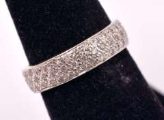 Brilliant Diamond Band Ring in White Gold