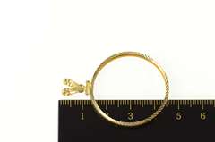 14K Yellow Gold 1 oz. Gold Eagle $50 Coin Bezel Holder Pendant