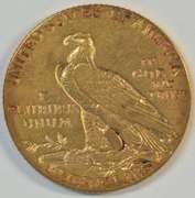 Original Mint State 1912 US $5 Indian Gold Piece. Nice