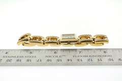 Brand New Luxurious Mother-of-Pearl FOSSIL Women's Rectangle Gold Watch with Diamond Bracelet