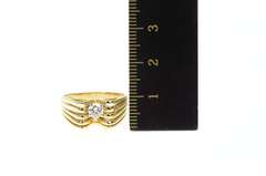 14K Yellow Gold 0.35 Ct Unique Diamond Solitaire Engagement Ring