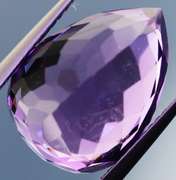 Pear cut 8.71ct royal purple created Amethyst