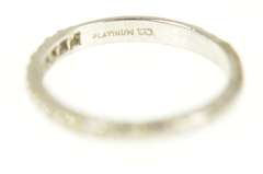 Platinum 0.18 Ctw Art Deco Diamond Wedding Band Ring