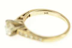 14K Yellow Gold 0.67 Ctw Diamond Classic Engagement Ring