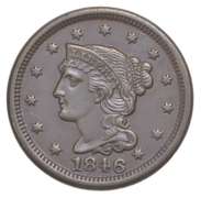 1846 Braided Hair Large Cent - Small Date