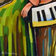 Michael Kerzner, Original Acrylic Painting on Canvas, Hand Signed with Letter of Authenticity.