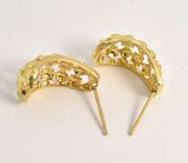 Pretty Pierced J Hoop Earrings