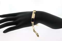 Customizable 14kt Yellow Gold ID-Style Bracelet