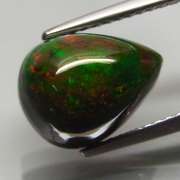 Rare 3.18ct full cover glittering black Opal