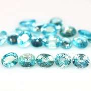 Brilliant 11.05ct sky blue Zircon set