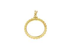 14K Yellow Gold 1/2 oz. American Eagle $25 Gold Holder Pendant