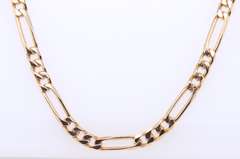 Elegant Yellow Gold Figaro Chain