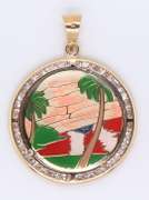 Gorgeous Yellow Gold Cubic Zirconia Pendant