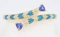 LeVian Diamond, Opal, and Tanzanite Bangle