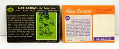 2 Alex Karras Topps Football Cards