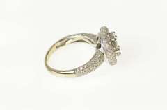 14K White Gold 1.96 Ctw Diamond Halo Pave Engagement Ring