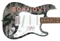 Jon Bon Jovi Autographed Signed Custom Photo Graphics Guitar ACOA