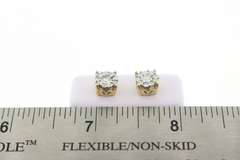 Traditional Halo Diamond Earrings with 10k Yellow Gold