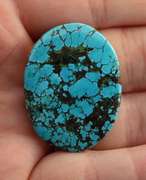 Striking well marbled 30ct Turquoise cabochon