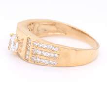 Gent's Yellow Gold Cubic Zirconia Ring
