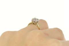 14K Yellow Gold 0.60 Ctw Diamond 4.5mm Engagement Setting Ring