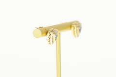 14K Yellow Gold Trillion Tanzanite Diamond Halo Stud Earrings