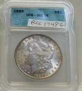 1889 Morgan Dol ICG MS-64 color