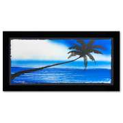 Wyland, "Palm Trees" Framed, Hand Signed Original Painting with Letter of Authenticity.