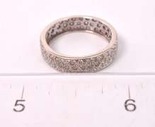 Brilliant Diamond Band Ring in White Gold