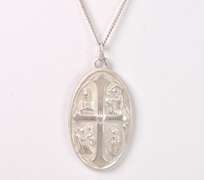 Cross Pendant Necklace in Sterling Silver