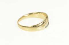 10K Yellow Gold Men's Diamond Classic Wedding Band Ring
