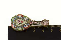 Gold Filled Murano Glass Micro Mosaic Lute Mandolin Charm/Pendant