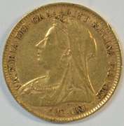Splendid 1895 Veiled Head Great Britain Gold Half Sovereign