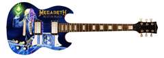 Megadeth Dave Mustaine Signed Rust In Peace Custom Photo Graphics Guitar ACOA