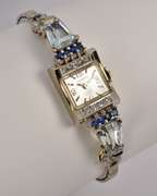 Snazzy WG Sapphire & Aqua Vintage Watch