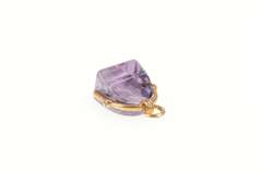 14K Yellow Gold Victorian Carved Fancy Amethyst Intaglio Charm/Pendant