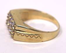 CZ and 14K Gold Ring
