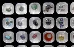 Tray of Loose Colored Gemstones
