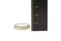 14K White Gold 1.11 Ctw Baguette & Round Diamond Wedding Ring