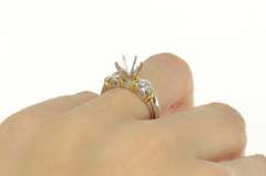 Platinum 0.59 Ctw 6.5 Diamond Engagement Setting Ring