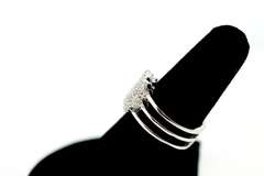 ladies 14k white gold diamond ring
