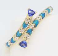 LeVian Diamond, Opal, and Tanzanite Bangle
